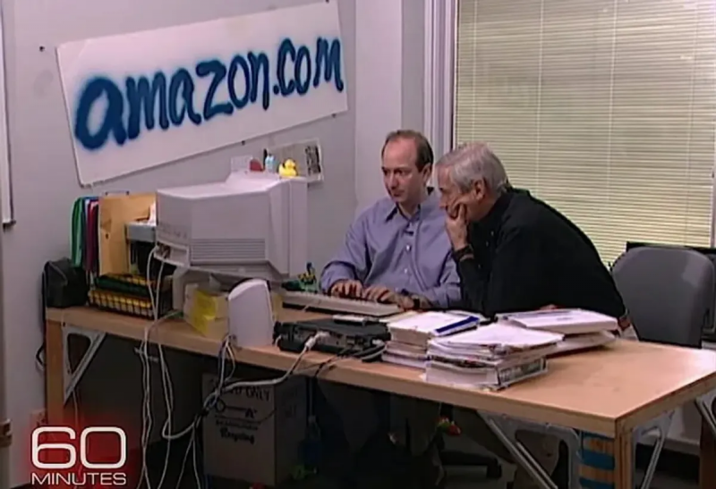 Onko tämä todellinen kuva Jeff Bezosista Amazonin toimistossa vuonna 1999?