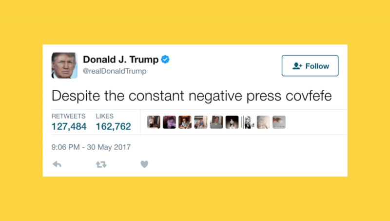 Trump Tweets: Covfefe-kokoelma