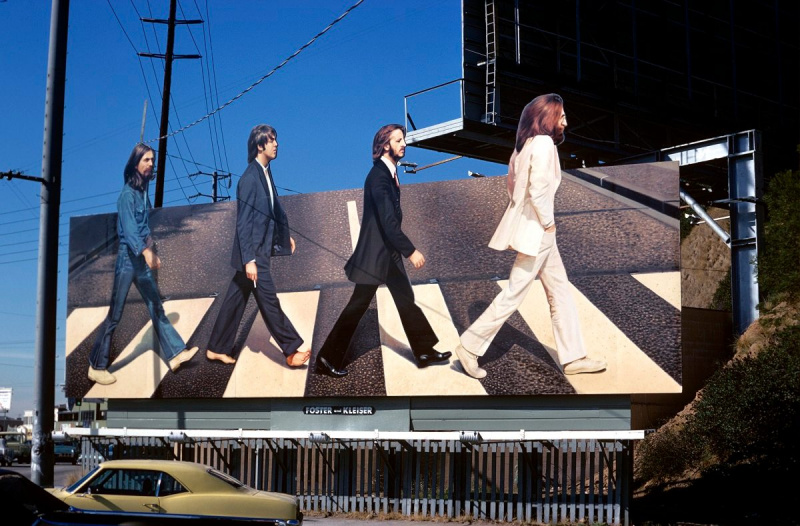 Beatles Abbey Road Billborad auf dem Sunset Strip