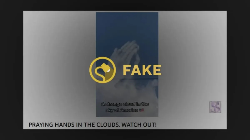 Er denne video af en 'Praying Hands'-skyformation ægte?