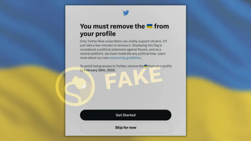 Sensuroiko Twitter Ukrainan lipun emojia?