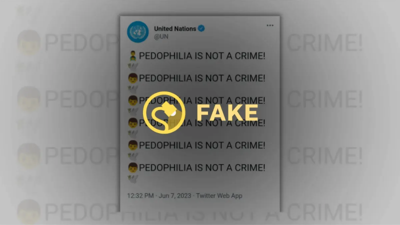 Ei, YK ei twiitannut 'Pedofilia ei ole rikos'