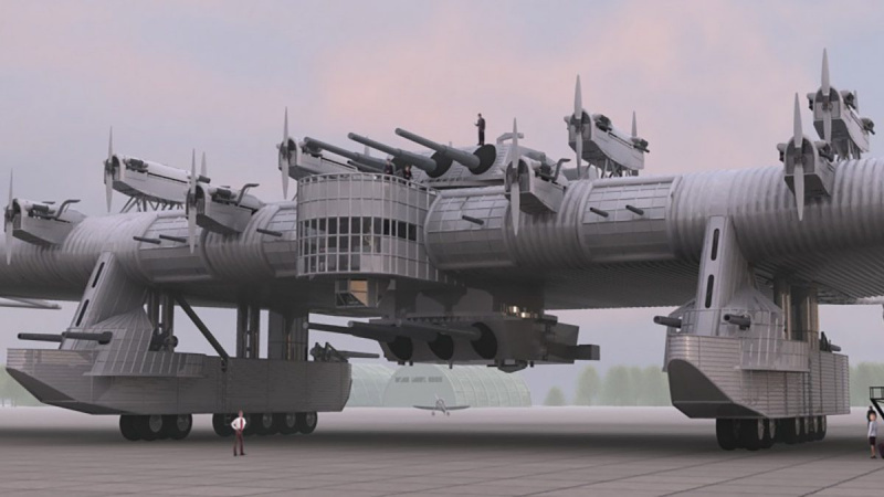 Viste Kalinin K-7 Heavy Bomber seg i faktiske fargebilder?