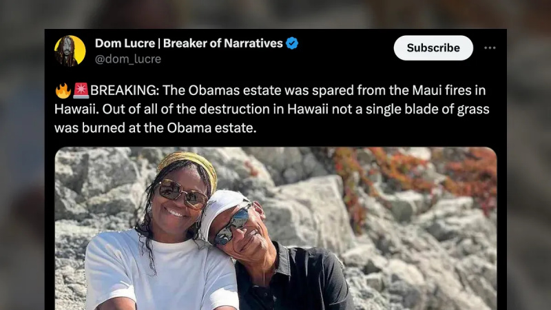 Miksi Obaman Havaiji-koti säästyi Mauin tulipalolta? Koska se on Oahussa.