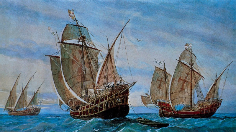 Как назывались три корабля Христофора Колумба?