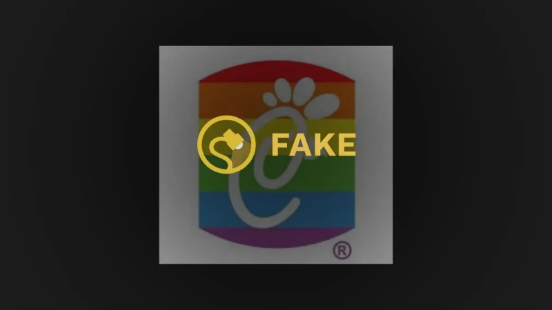 Er dette en ekte chick-fil-A-logo med et Pride-flagg?