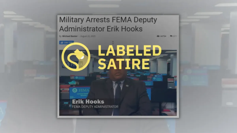 Nein, Erik Hooks von der FEMA wurde nach den Waldbränden auf Maui nicht verhaftet