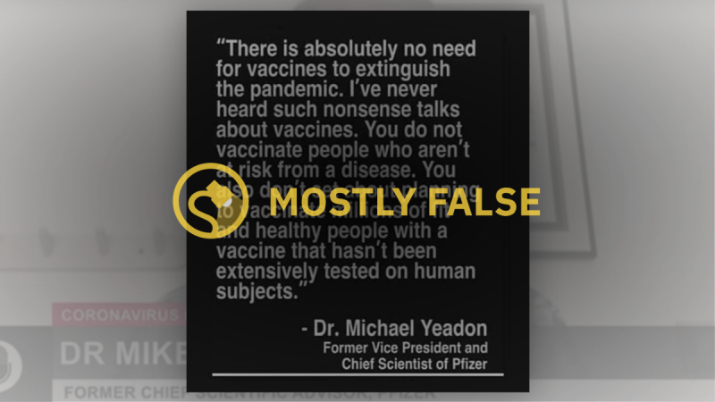 क्या फाइजर के पूर्व Scient मुख्य वैज्ञानिक ने कहा कि Was टीकों की कोई आवश्यकता नहीं थी ’?