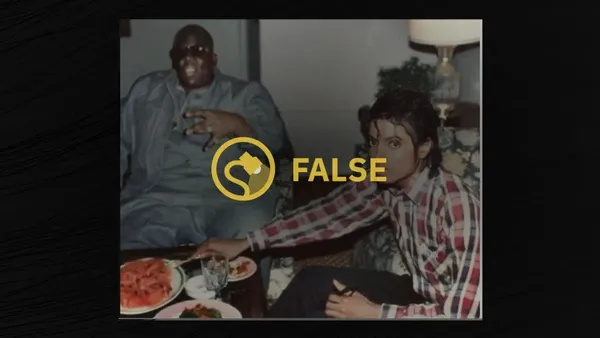 Est-ce une vraie photo de Michael Jackson et Biggie Smalls mangeant ensemble ?