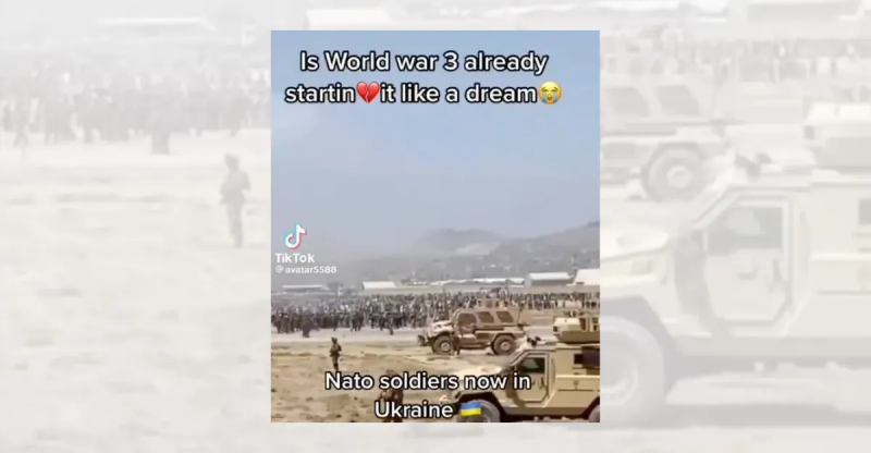 Visar den här videon NATO-trupper i Ukraina?