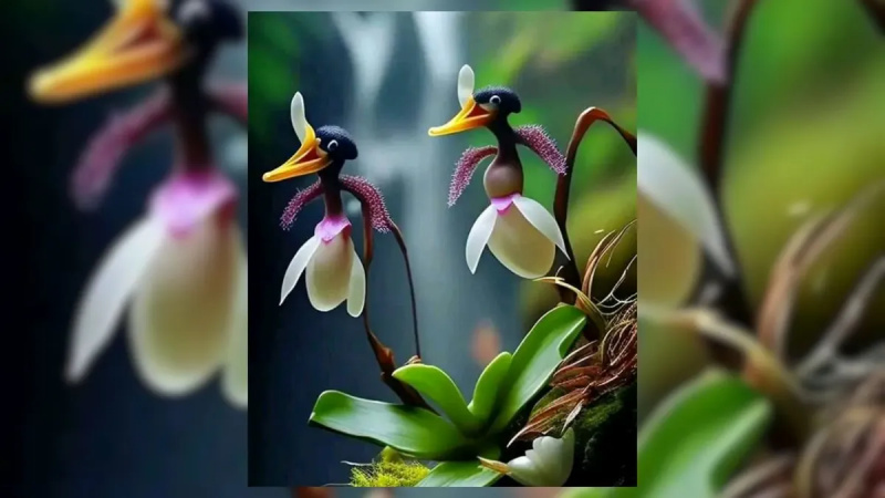 Esta é uma foto autêntica de uma chamada 'orquídea de pato'?