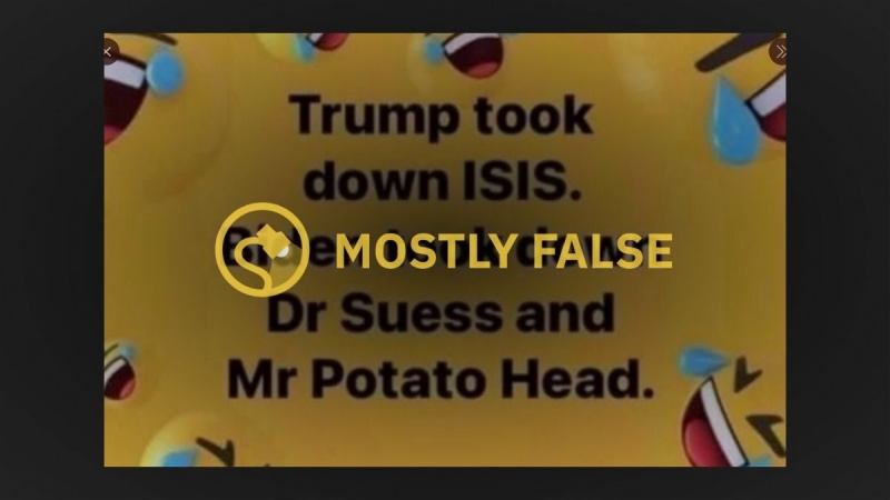Ist es wahr, dass Trump ISIS besiegt hat, während Biden Dr. Seuss und Mr. Potato Head besiegt hat?