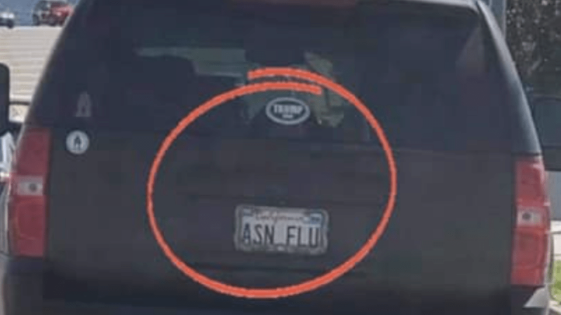 Этот номерной знак Калифорнии «ASN FLU» настоящий?