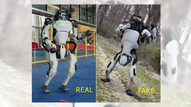 Är video av en 'kämpande' Boston Dynamics-robot verklig?