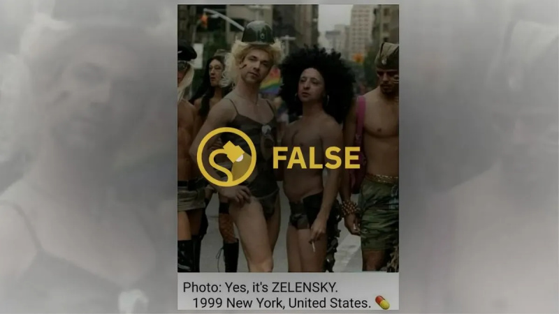 Er dette et rigtigt billede af Zelenskyy i LGBTQ Pride Parade?