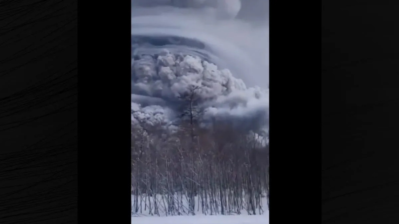 Ist das ein echtes Video vom Ausbruch des Shiveluch-Vulkans in Russland?