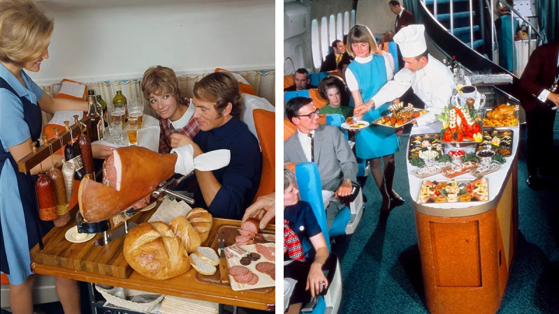 Diese Vintage-Fotos von Mahlzeiten von Scandinavian Airlines sind echt