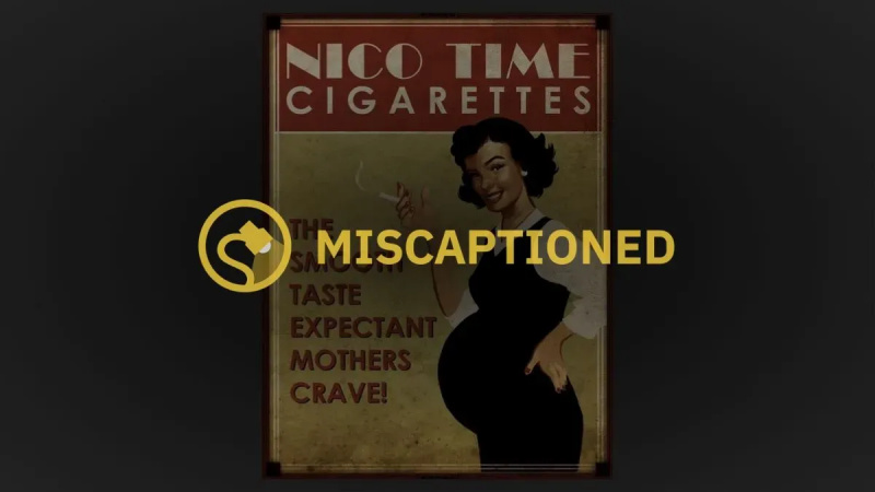 Ist das eine echte Vintage-Werbung mit einer rauchenden schwangeren Frau?