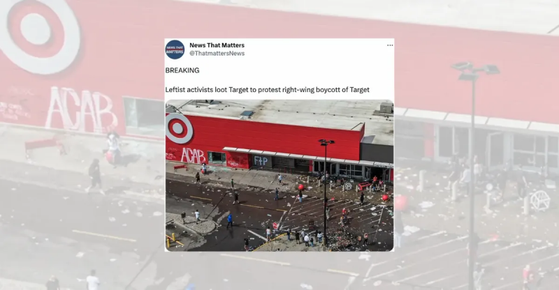 Haben „linke Aktivisten Target geplündert, um gegen den rechten Boykott von Target zu protestieren“?