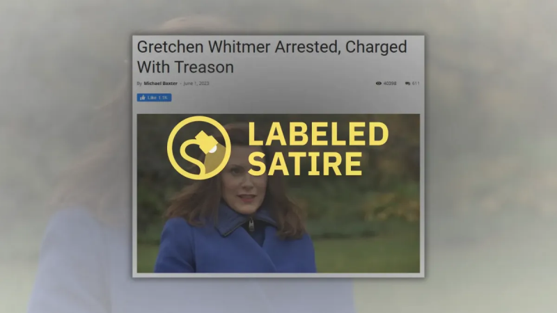 ไม่ Gretchen Whitmer ผู้ว่าการรัฐมิชิแกนไม่ได้ถูกตั้งข้อหากบฏ
