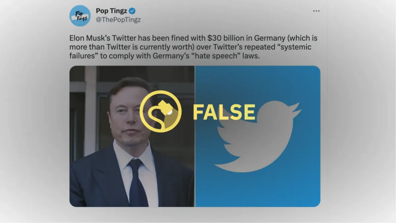 Twitter ถูกปรับ 30 พันล้านดอลลาร์จากการละเมิดกฎหมายคำพูดแสดงความเกลียดชังในเยอรมนีหรือไม่?