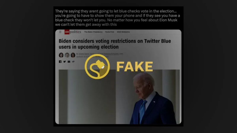 Nein, Biden erwägt keine Stimmrechtsbeschränkungen für Twitter Blue-Nutzer