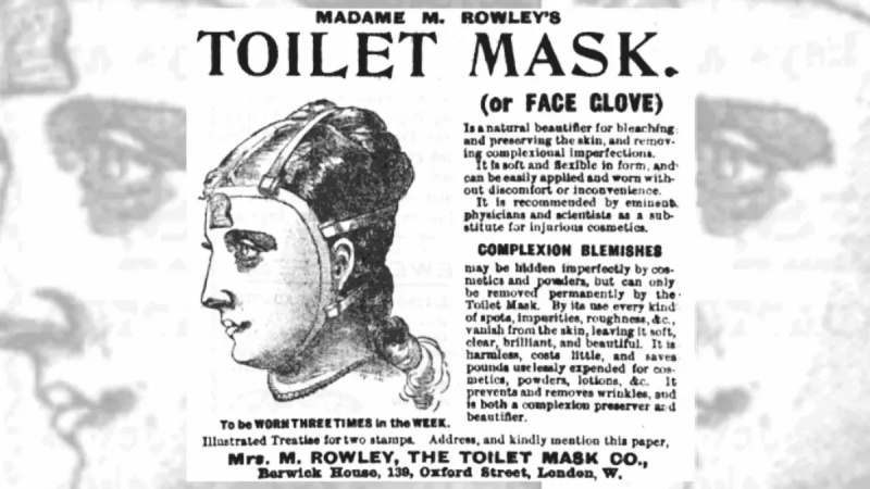 Er dette en ekte 'toalettmaske' eller 'ansiktshanske' fra slutten av 1800-tallet?