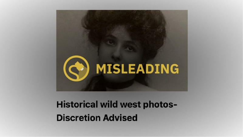 Evelyn Nesbit wurde in einer irreführenden Anzeige über den wilden Westen vorgestellt.